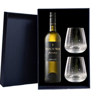Man O’ War Gravestone Sauvignon Blanc Semillon Gift Hamper includes 2 Premium Wine Glass
