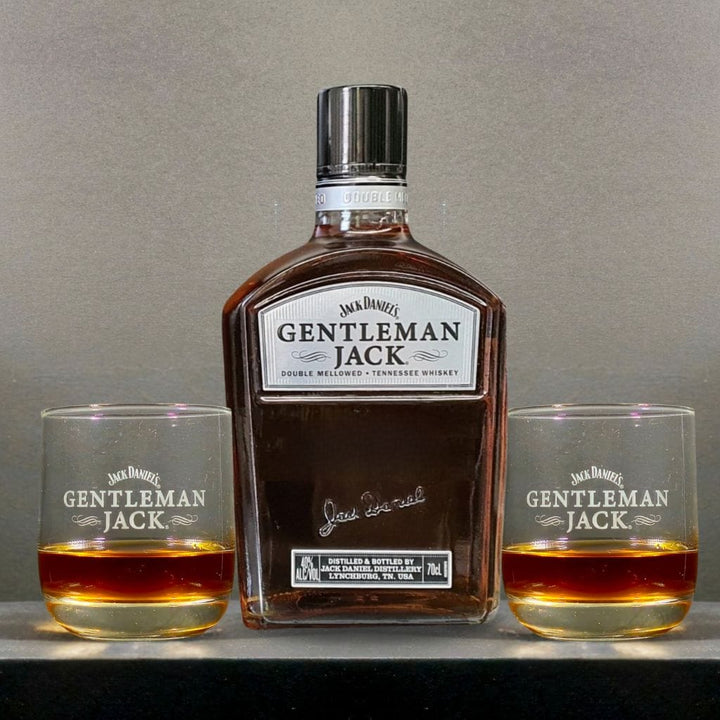 Gentleman Jack with 2 Original Gentleman Jack Glasses Gift Hamper Pack 40% 700ml