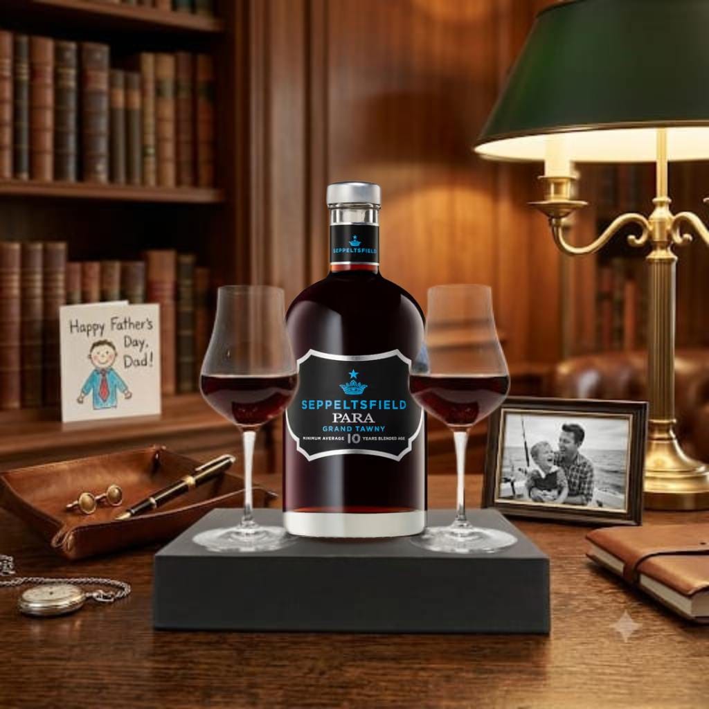 Personalised Seppeltsfield Para Grand 10 Year Old Tawny Gift Hamper - Includes 2 Spirits Snifter Glasses