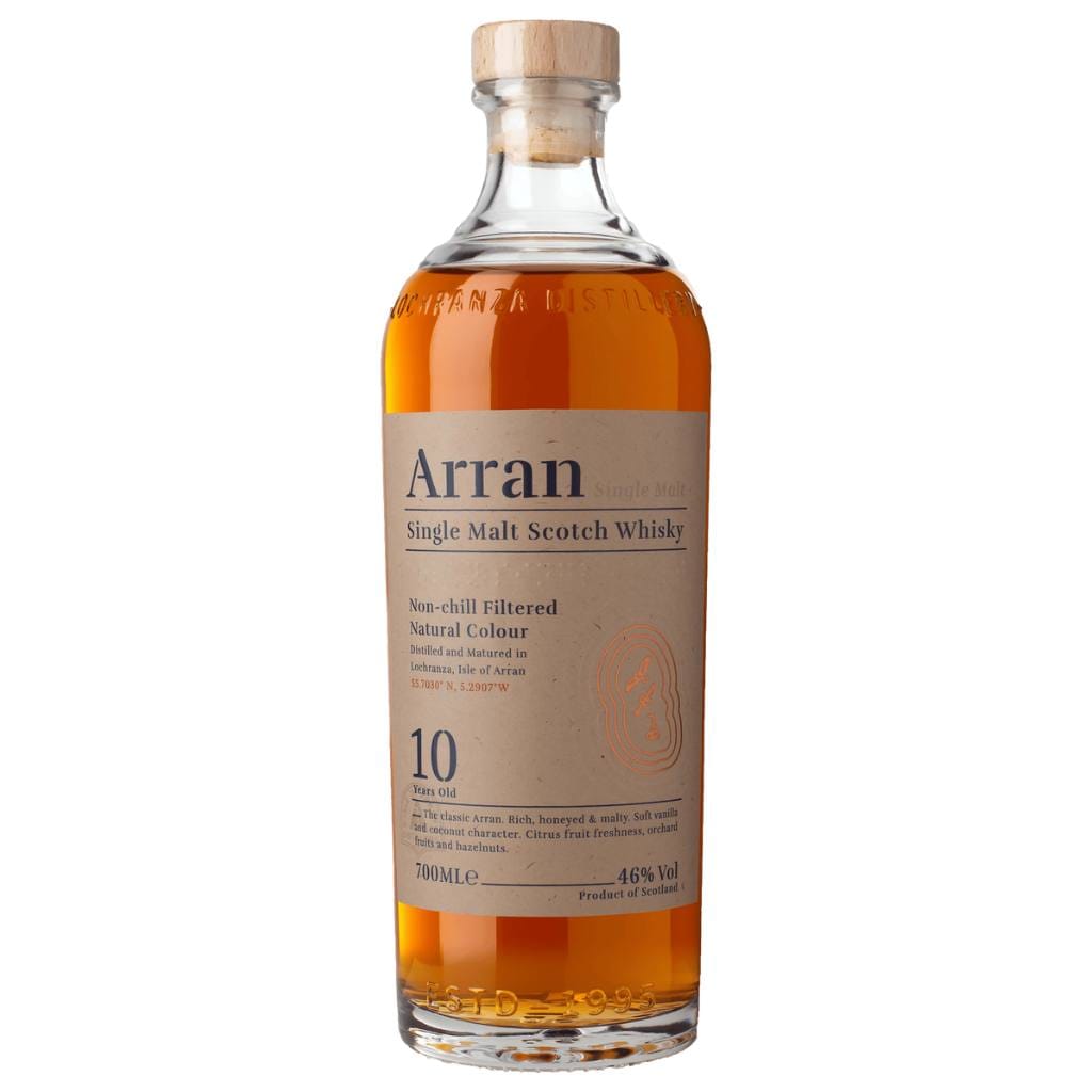 Arran 10 Year Old (New Label) Island Single Malt Scotch Whisky (750ml)