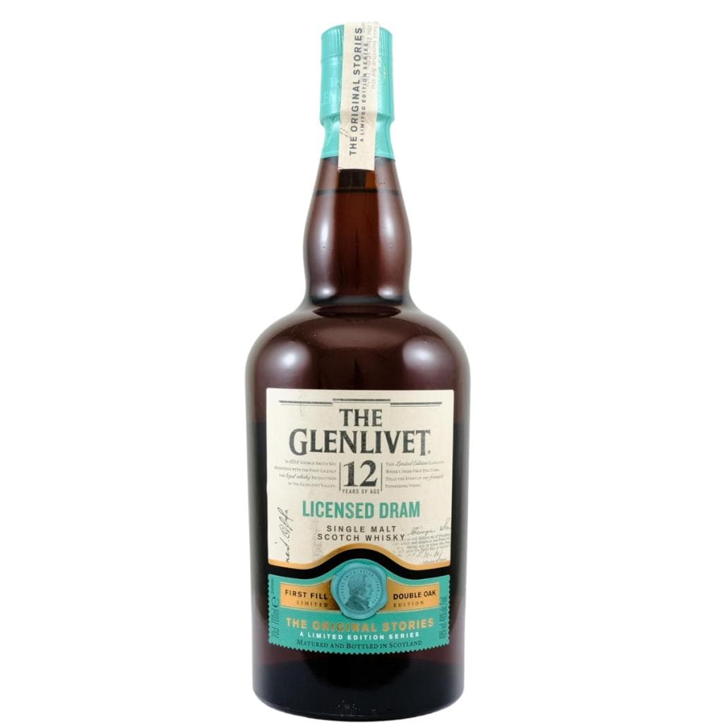 THE GLENLIVET 12 YEAR OLD LICENSED DRAM SINGLE MALT WHISKY 48% 700ML