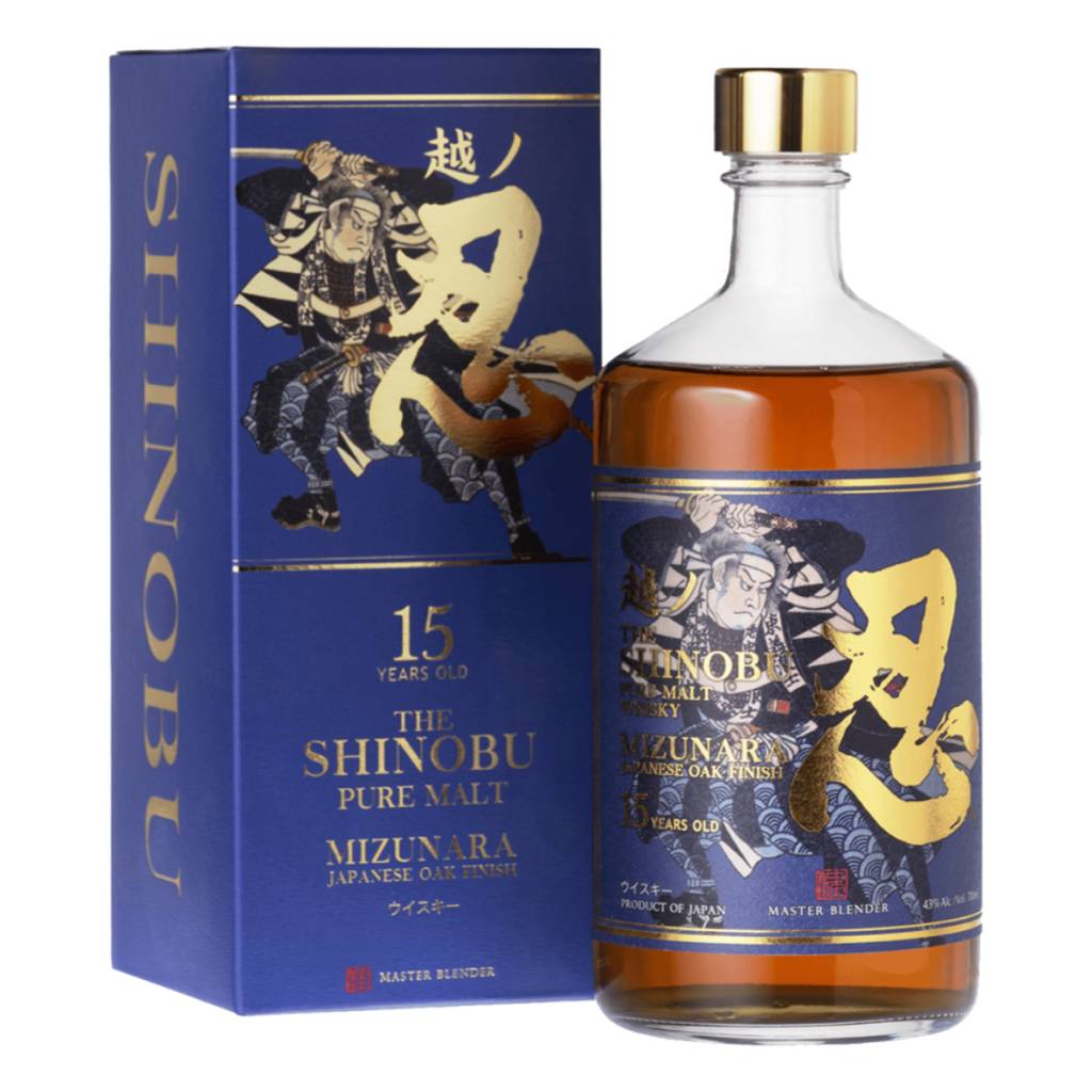 THE SHINOBU 15YO PURE MALT MIZUNARA JAPANESE OAK FINISH 43% 700ML