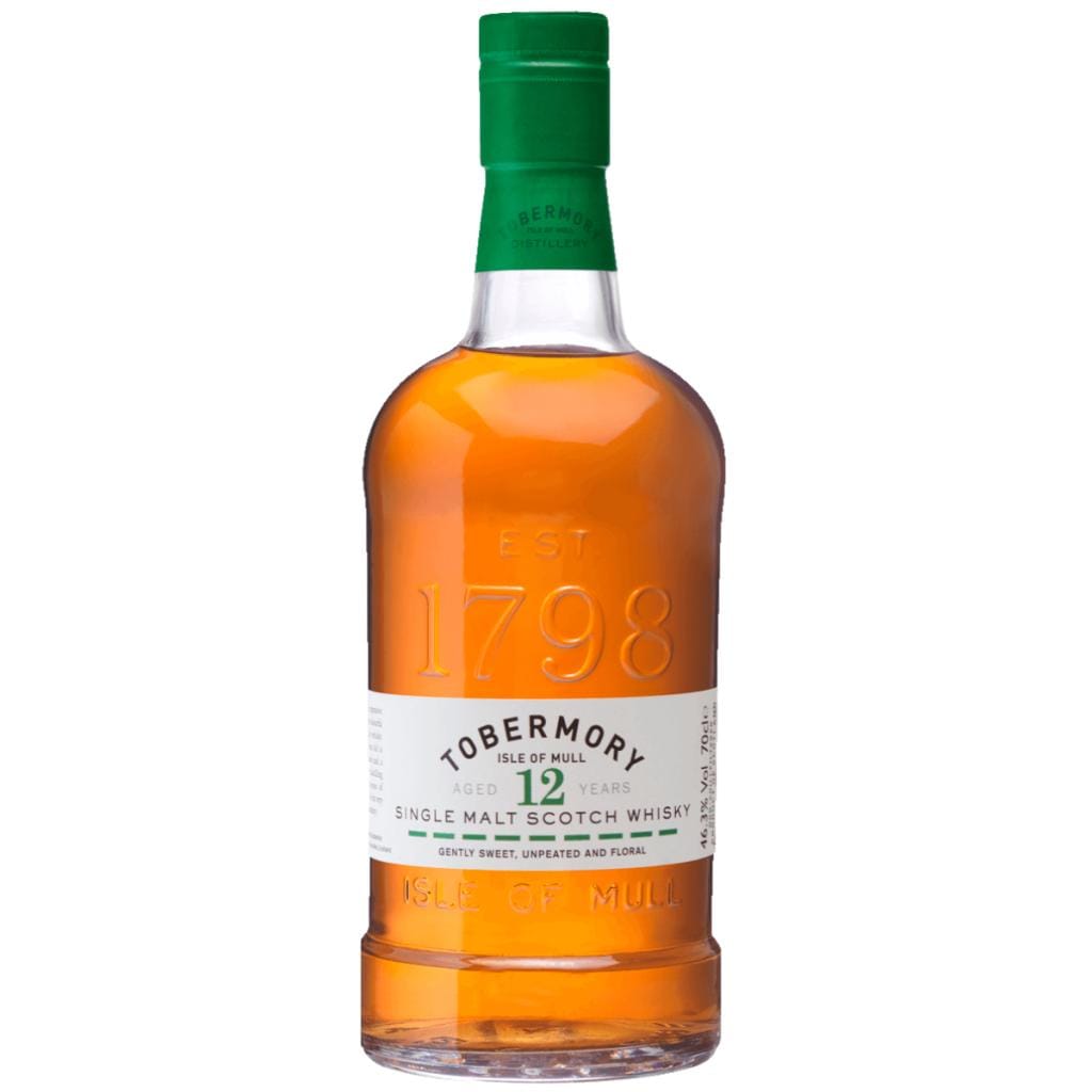 TOBERMORY 12 YEAR OLD SINGLE MALT WHISKY 46.3% 700ML