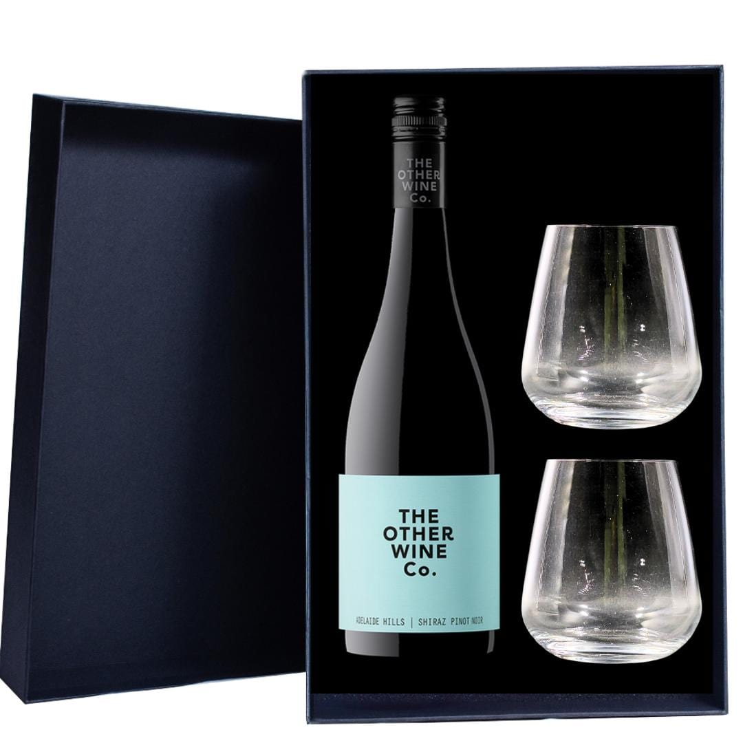 The Other Wine Co. Shiraz Gift Hamper includes 2 Premium Wine Glass