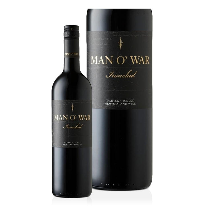 Man O'War Ironclad Bordeaux Blend Gift Hamper includes 2 Premium Wine Glass