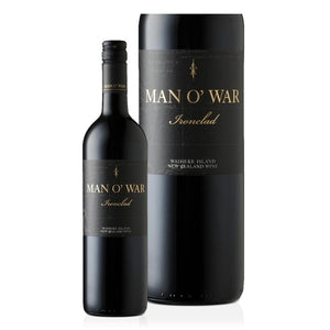 Personalised Man O'War Ironclad Bordeaux Blend Gift Hamper includes 2 Premium Wine Glass