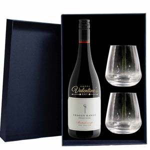 Valentine's Day Craggy Range Martinborough Pinot Noir Gift Hamper includes 2 Premium Wine Glass