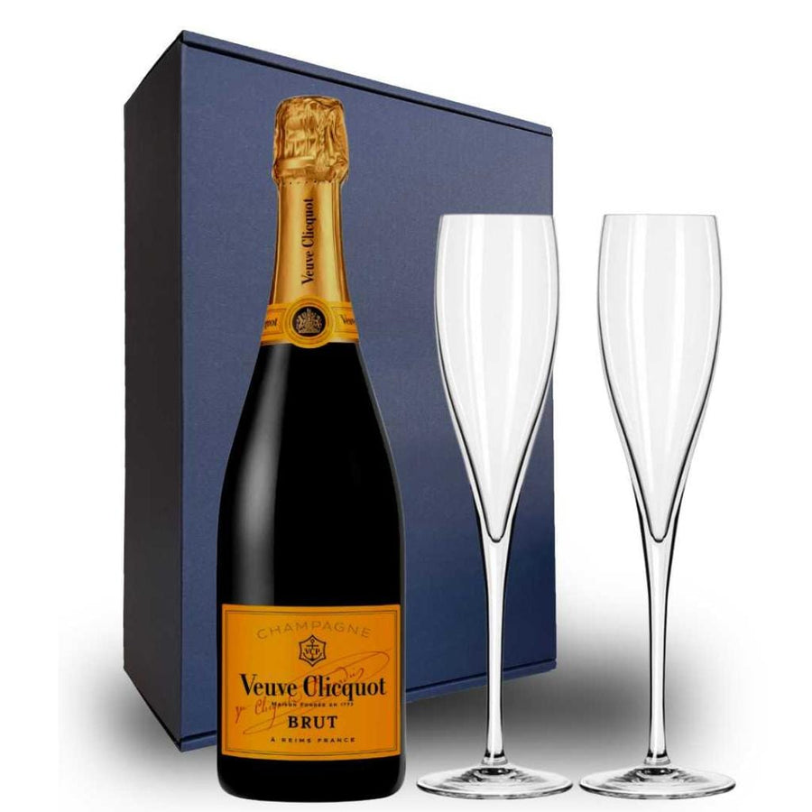 Veuve Clicquot Gift Hamper- Includes 2 Champagne Flutes and Gift Boxed