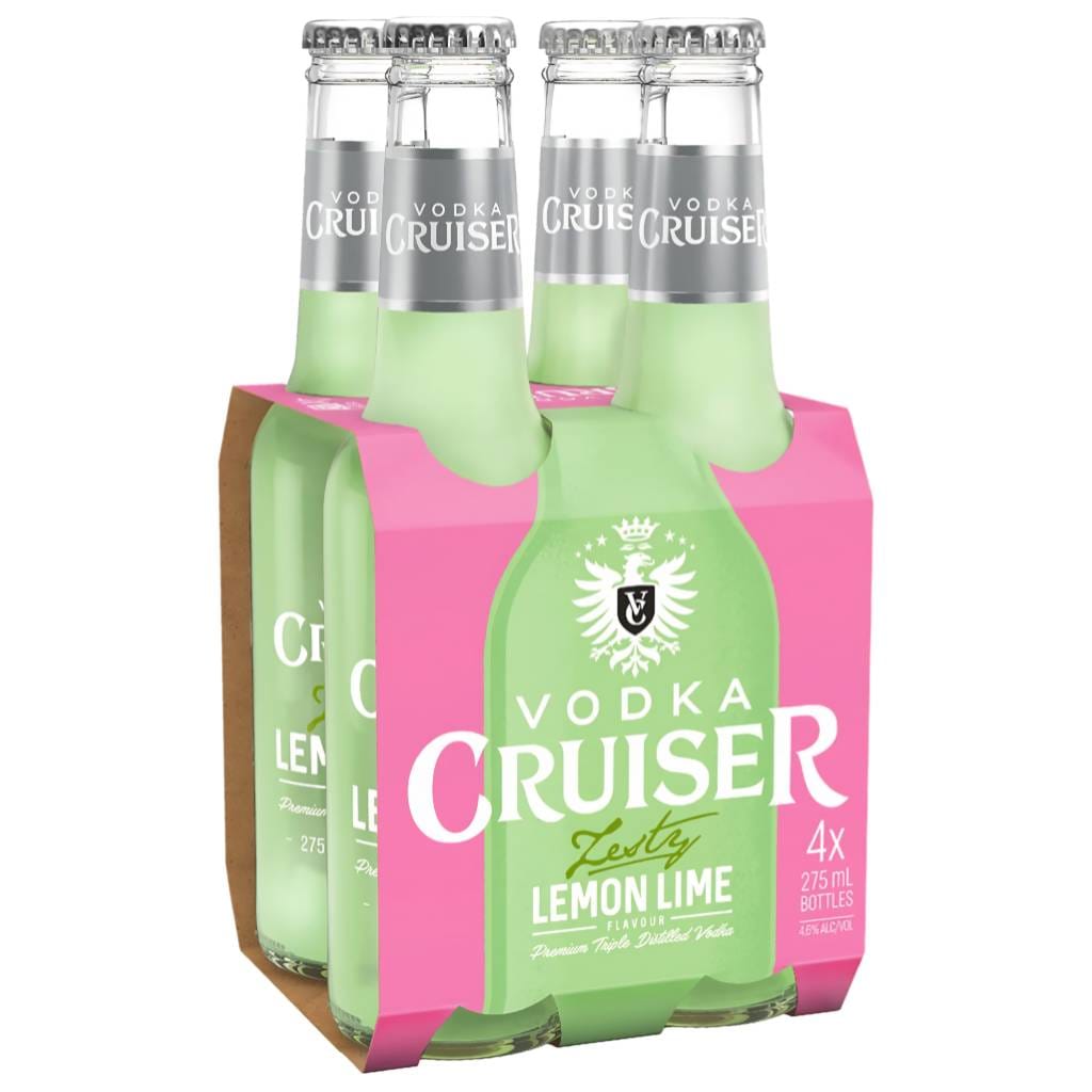 Vodka Cruiser Zesty Lemon Lime (4 Pack) 4.6% 275ml