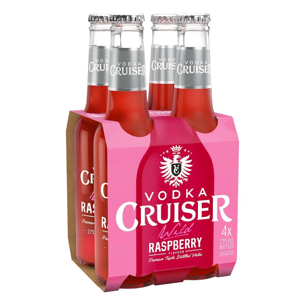 Vodka Cruiser Wild Raspberry (4 Pack) 4.6% 275ml