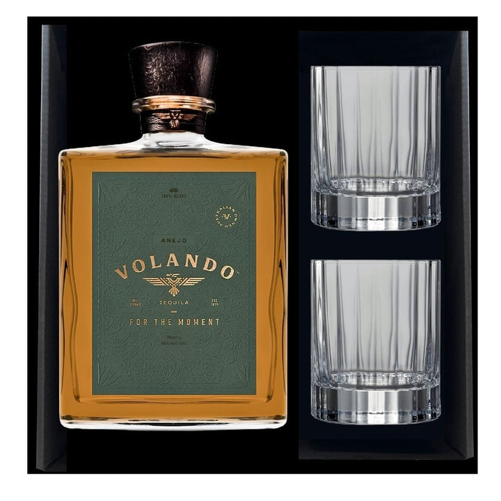 Volando Añejo and Glass Set Gift Box 40% 750ml