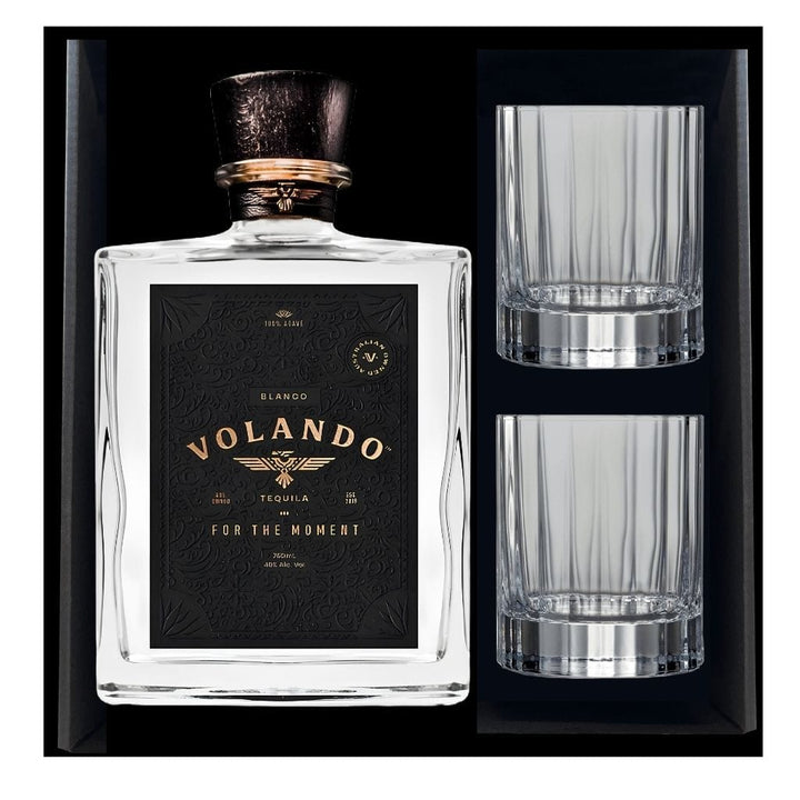 Volando Blanco and Glass Set Gift Box 40% 750ml