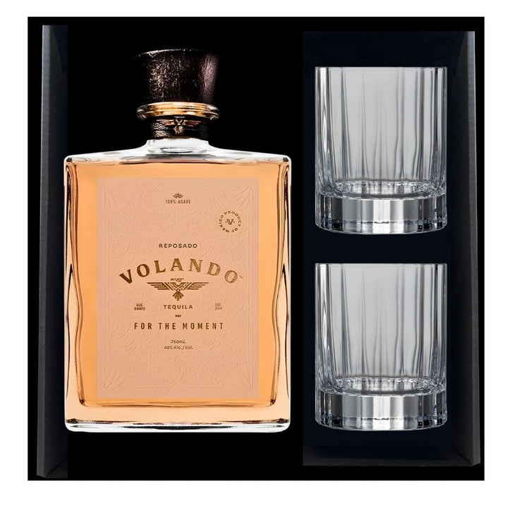 Volando Reposado and Glass Set Gift Box 40% 750ml