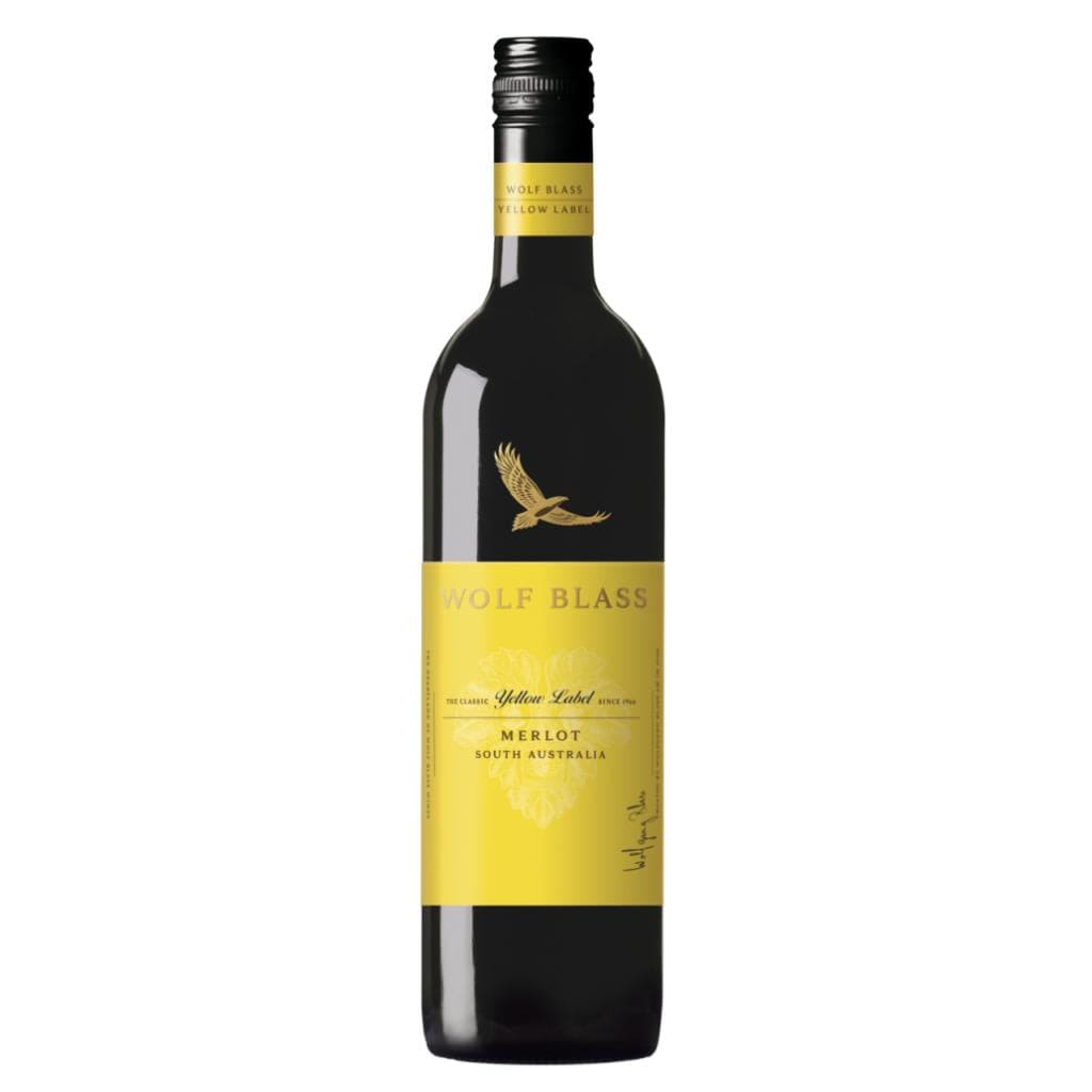 WOLF BLASS YELLOW LABEL MERLOT 14.5% 750ML