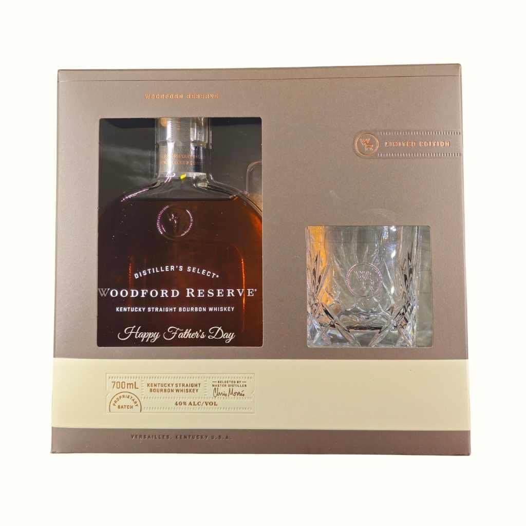 Father's Day Edition Woodford Reserve Whiskey Gift Pack With 1 Original Glass 40% 700ml