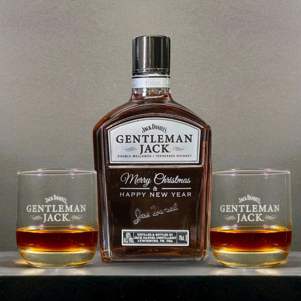 Christmas Edition Gentleman Jack and Original Glass Set Gift Box 700ml 40% ABV