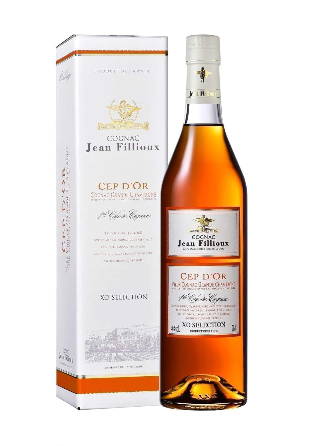 JEAN FILLIOUX COGNAC 'CEP D'OR' XO GRANDE CHAMPAGNE 1ER CRU 13-15 YEARS 40% 700ML