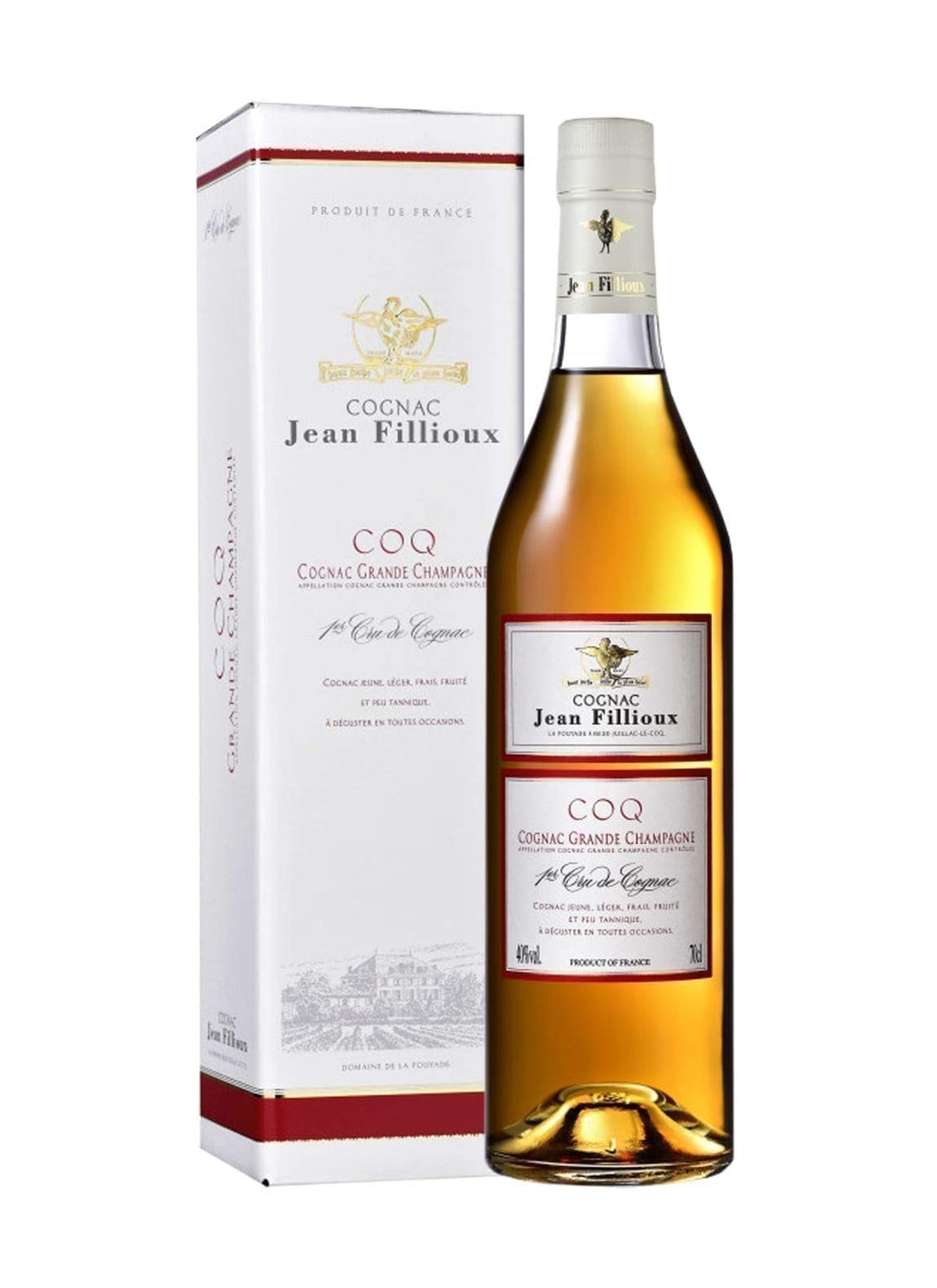 JEAN FILLIOUX COGNAC 'COQ' GRANDE CHAMPAGNE 1ER CRU 3-4 YEARS 40% 700ML