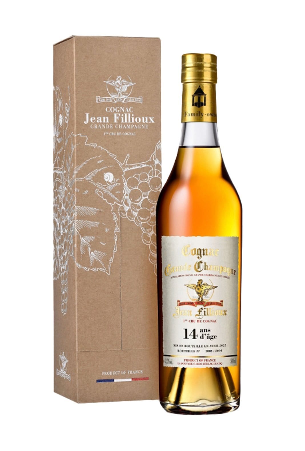 JEAN FILLIOUX GRANDE CHAMPAGNE COGNAC 14 YEARS 42.5% 500ML