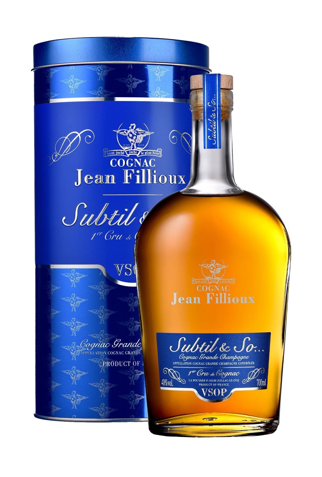 JEAN FILLIOUX SUBTIL & SO COGNAC VSOP GRAND CHAMPAGNE 40% 700ML