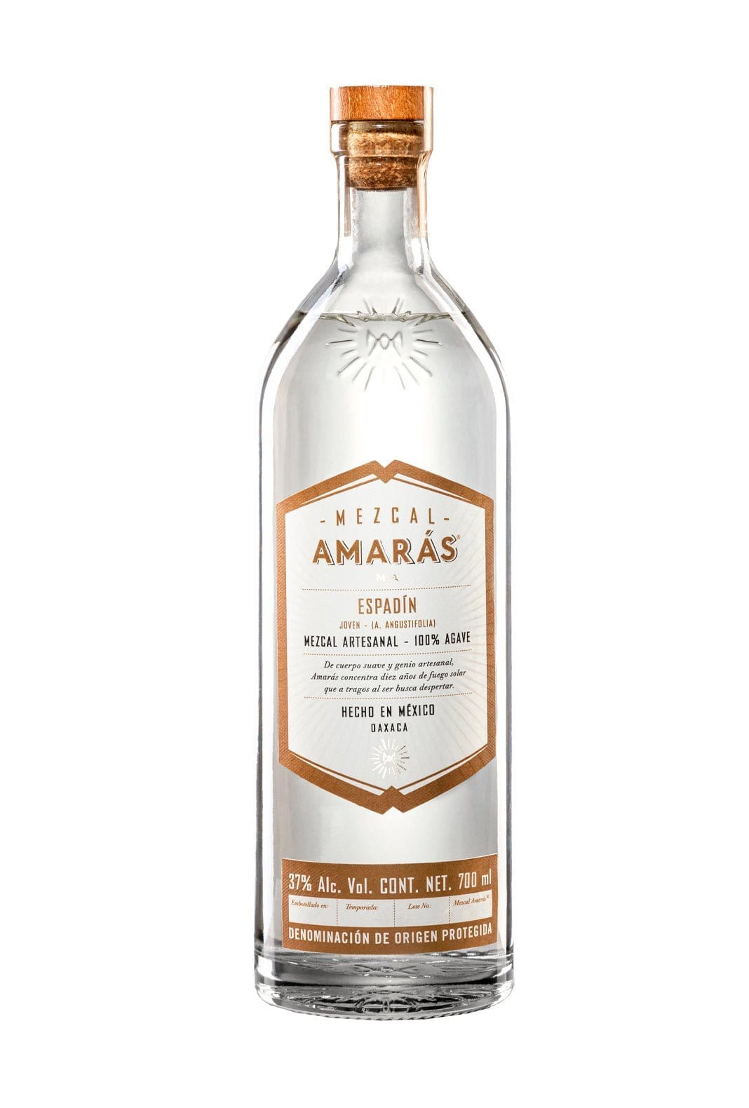 MEZCAL AMARES 100% ESPADIN 37% 700ML