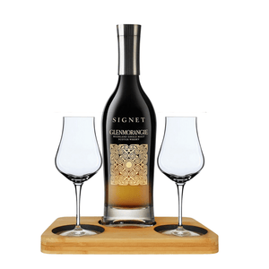 Glenmorangie Signet Whisky Tasting Gift Set includes Wooden Presentation Stand plus 2 Luigi Bormioli Spirits Tasting Glass