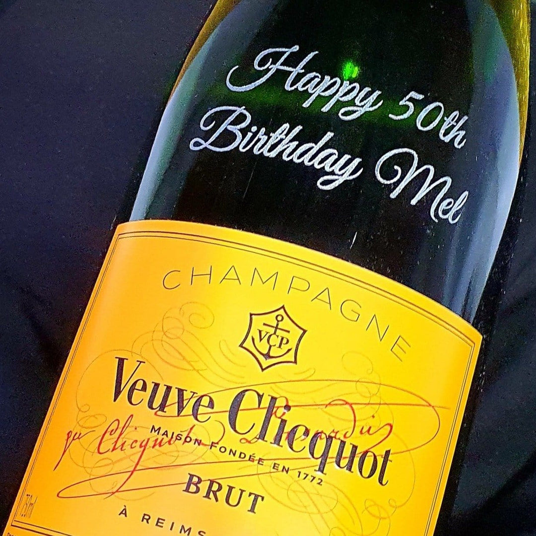 Personalised Veuve Clicquot Yellow Label 750ml.