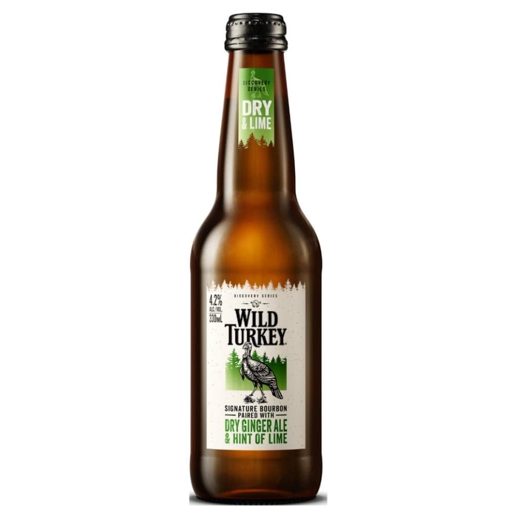 WILD TURKEY DRY GINGER ALE 330ML (4 PACK)