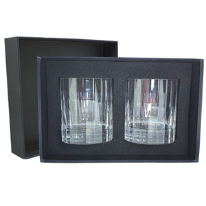 Personalised Luigi Bormioli Bach Double Old Fashioned Whisky Glass 335ml in a Presentation Box - 2 Pack