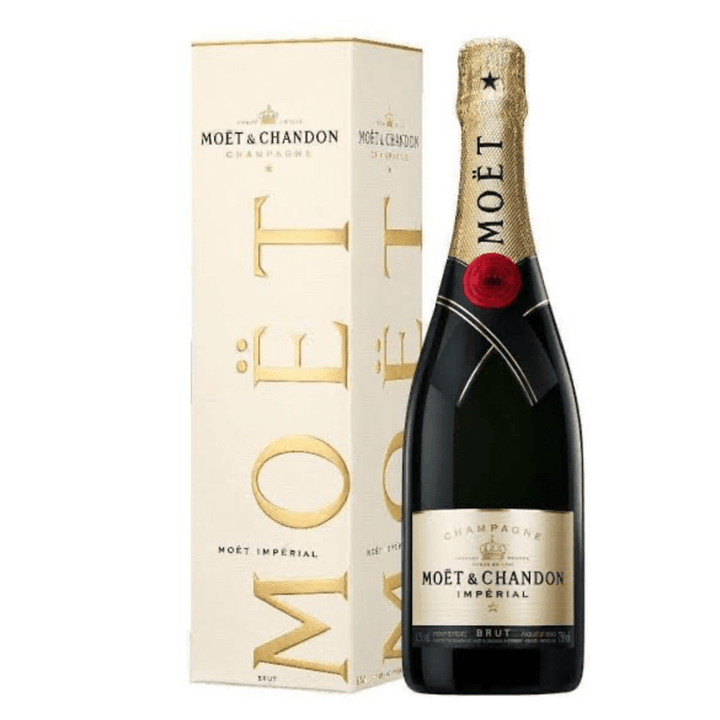 Moet & Chandon Hamper Box includes Presentation Stand and 2 Fine Crystal Champagne Flutes