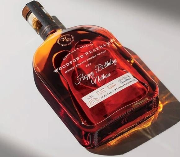 Personalised Woodford Reserve Bourbon 40% 700ml