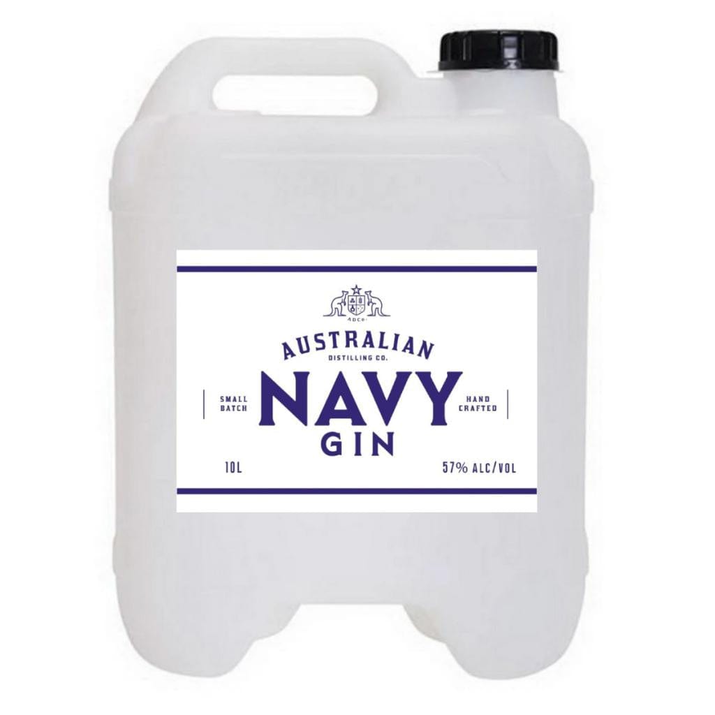 AUSTRALIAN DISTILLING CO NAVY GIN 57% 10LT