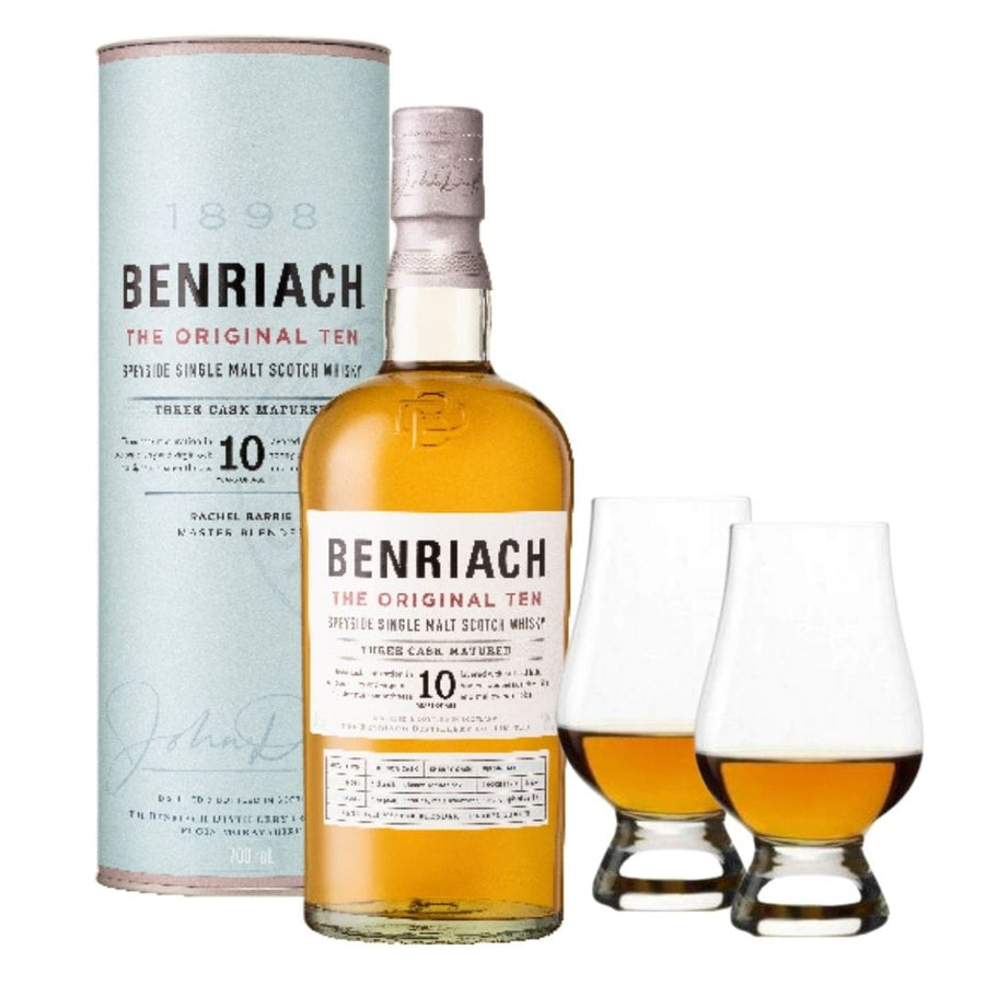 BenRiach 10 Yr Old Gift Box includes 2 Glencairn Glasses