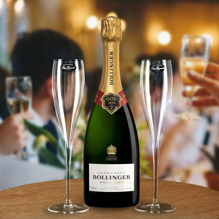 Personalised Bollinger Special Cuvee Gift Hamper - Includes 2 Pack Champagne Flutes