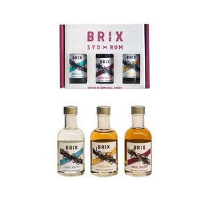 Brix Distillery Trilogy Gift Pack 3 x 200ml (White + Gold + Spiced)