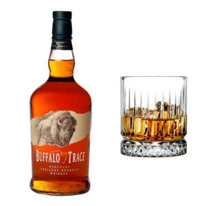 Buffalo Trace Kentucky Straight Bourbon 40% 700ml PLUS Pasabache classic crystal whisky glass 355 ml