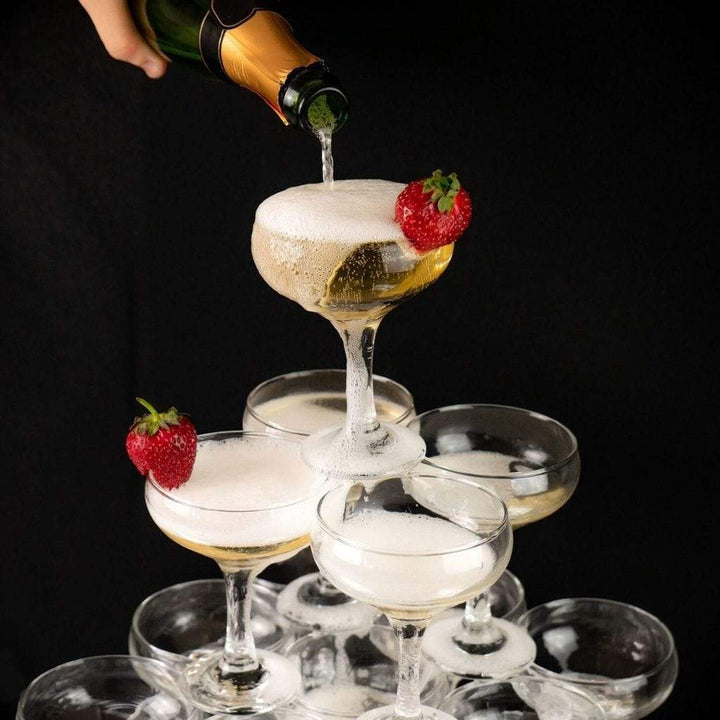 Crown Glassware Crysta III Champagne Saucer Cocktail & Martini Specialty Glasses 295ml - 12 Pack