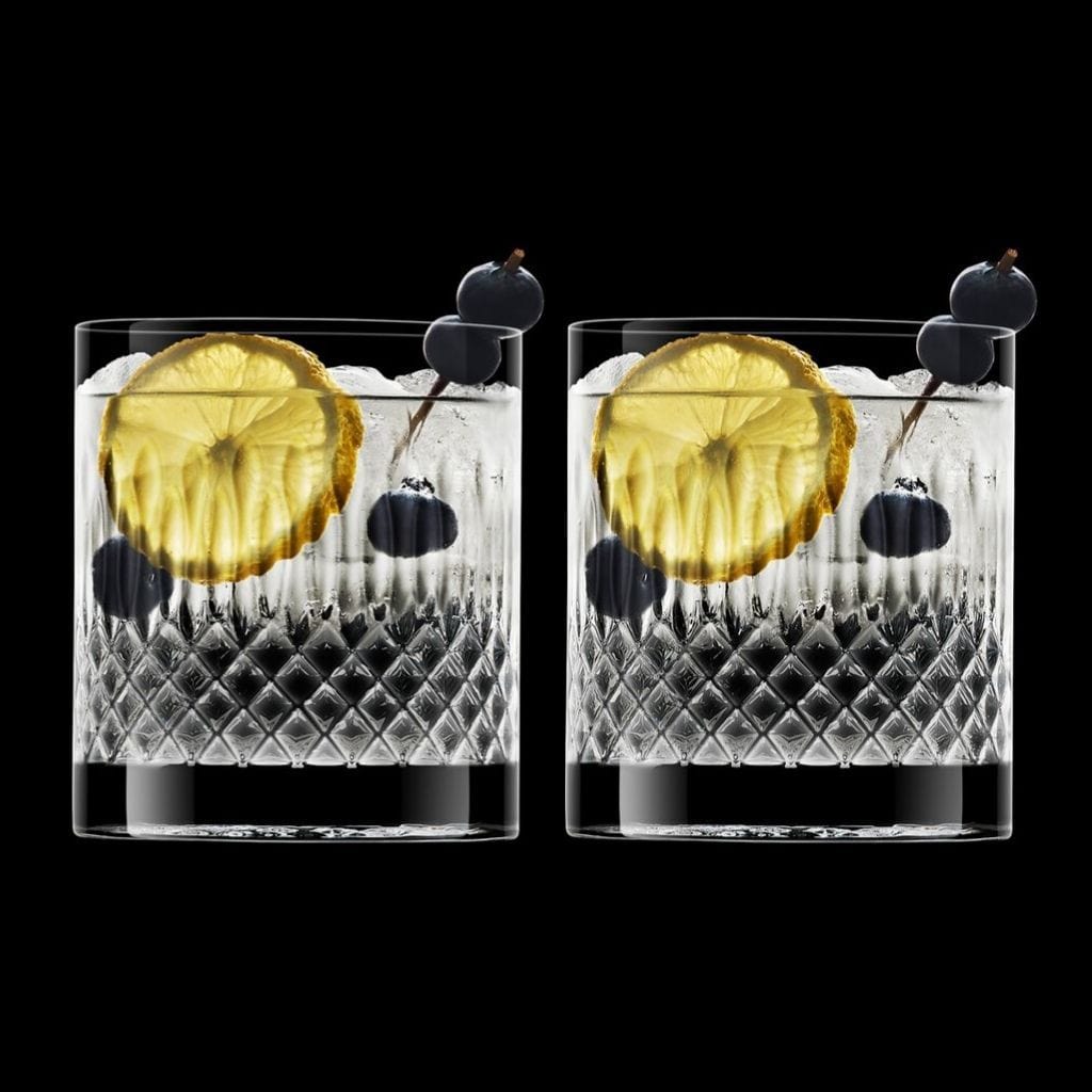 Luigi Bormioli Diamante Double Old Fashioned 380ml - 2 Pack