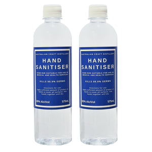 Hand Sanitiser 575mL - 80% Ethanol Made by Craft Whisky Distillery - 2 Pack
