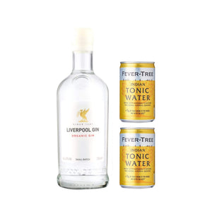 The Perfect Liverpool Gin & Tonic Organic Gin 43% 700ml Includes Fever Tree Tonic 150ml