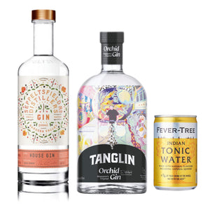 Tanglin Orchid Gin 700ml + Seppeltsfield Rd Distillers House Gin  500ml + ONE Fever Tree Tonic 150ml