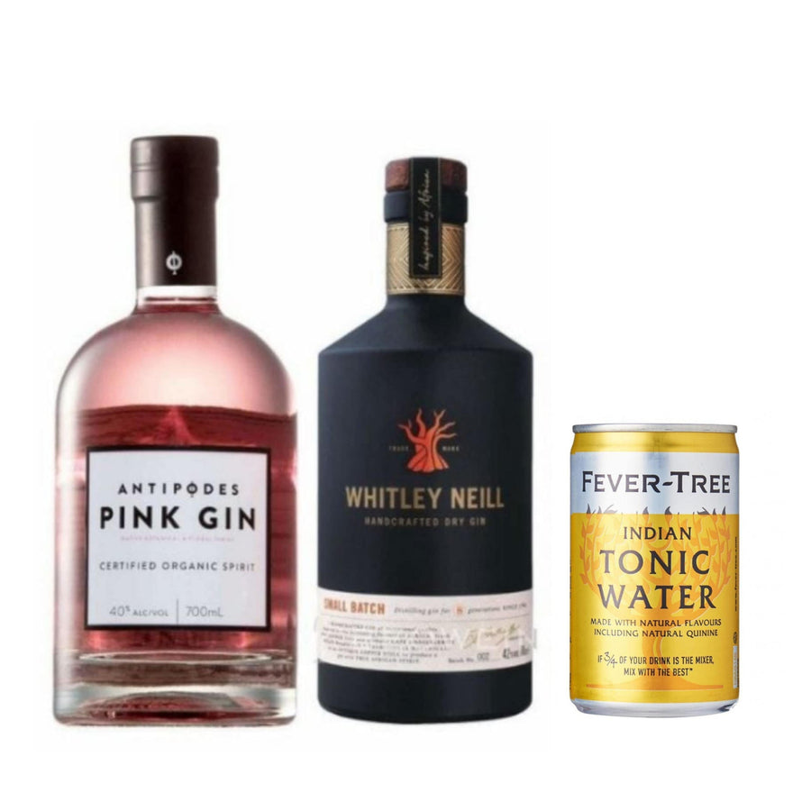 Antipodes Organic Pink +Whitley Neill Handcrafted Gin + Fever Tree Tonic 150ml