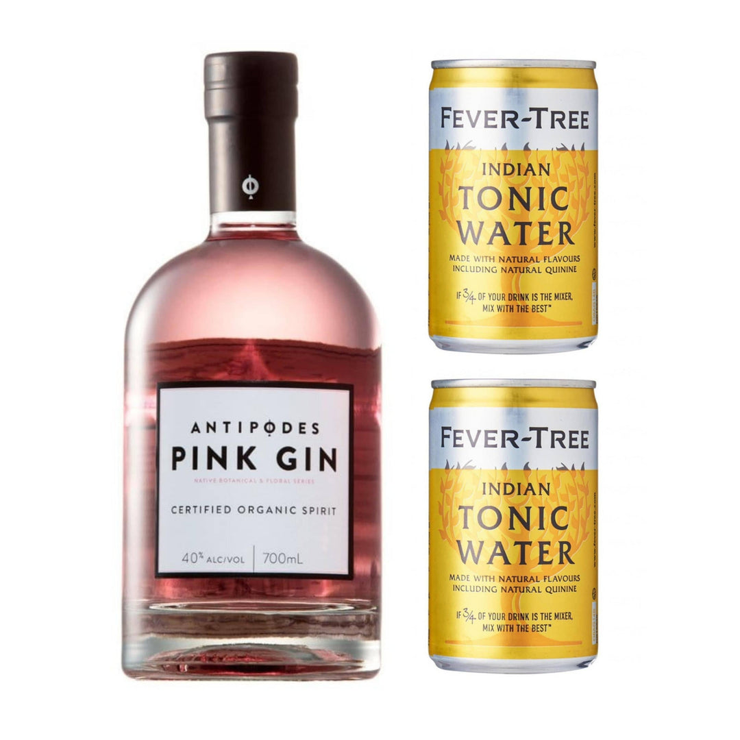 Antipodes Organic PINK Gin 700 ml + Fever Tree Tonic 150ml