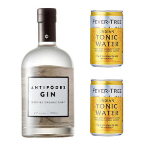 Antipodes Organic Gin 700 ml Includes TWO Fever Tree Tonic 150ml