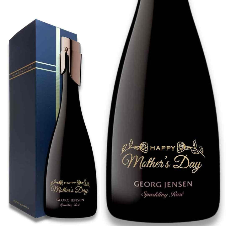 Mother's Day Georg Jensen Rose Gift Hamper- Includes 2 Champagne Flutes and Gift Boxed