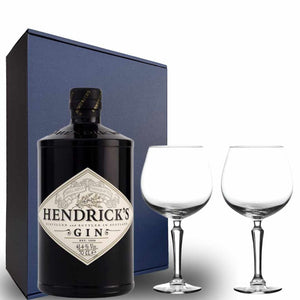 Personalised Hendrick's Gift Hamper Pack includes 2 Personalised Gin Glasses