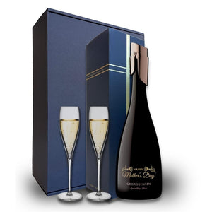 Mother's Day Georg Jensen Rose Gift Hamper- Includes 2 Champagne Flutes and Gift Boxed