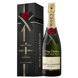 Christmas Edition Moet & Chandon Brut Imperial Champagne NV 750ml - Gift Boxed