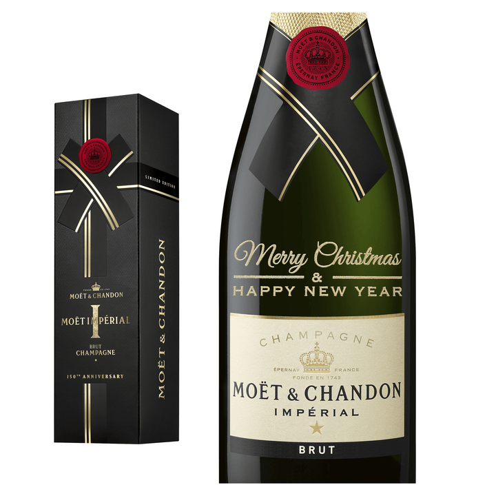 Christmas Edition Moet & Chandon Brut Imperial Champagne NV 750ml - Gift Boxed