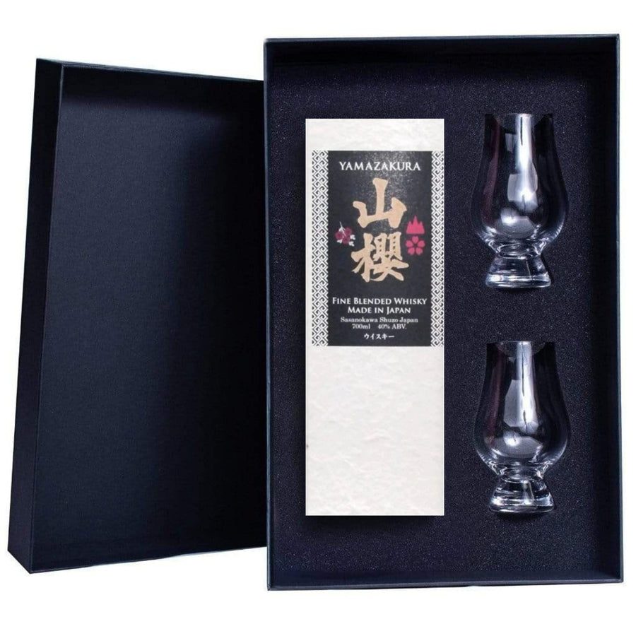 Yamazakura Japanese Fine Blended Whisky Gift Boxed includes 2 Glencairn Glasses